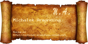 Michalek Armandina névjegykártya